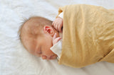 Lush Linen Oversized Swaddle in Gold