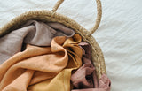 Lush Linen Oversized Swaddle in Mauve