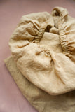 Gold Pure Linen Fitted Cot Sheet