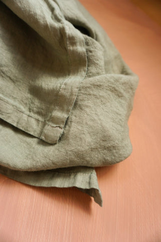 Lush Linen Oversized Swaddle in Sage